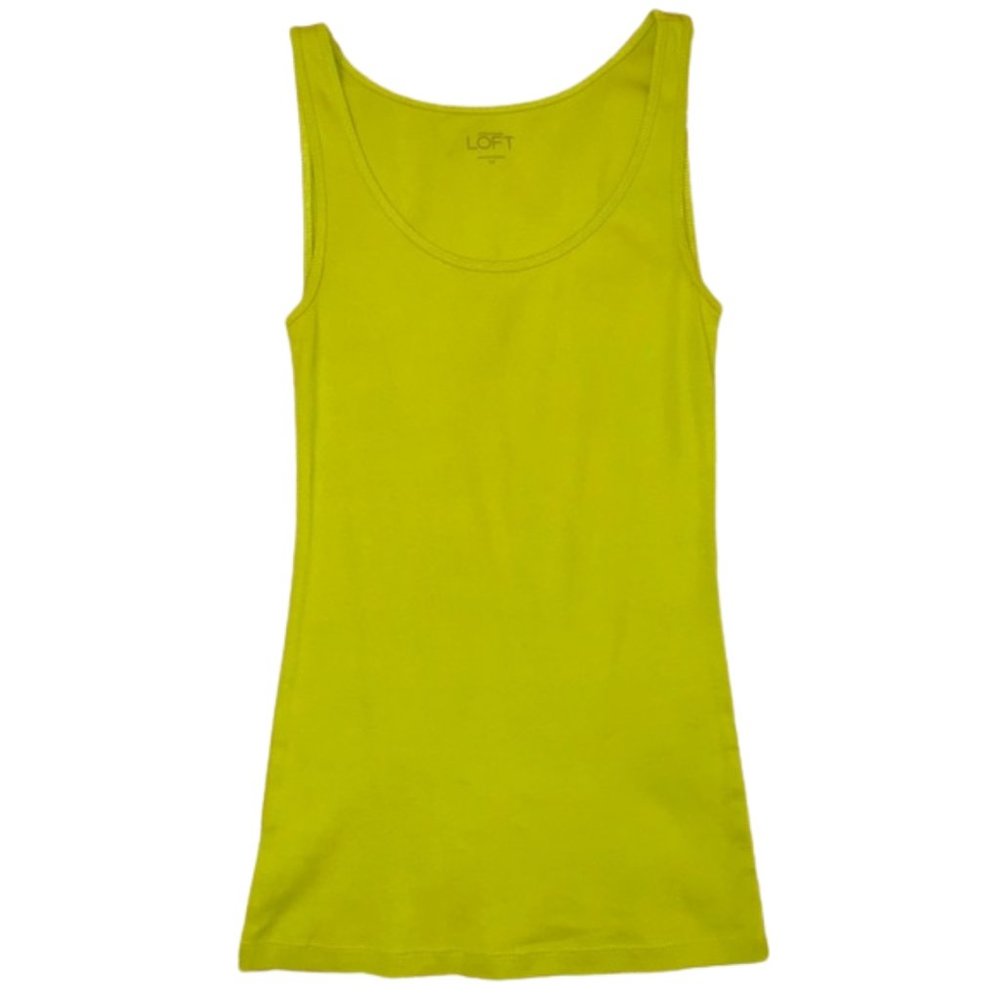 Ann Taylor Chartreuse Tank Top
